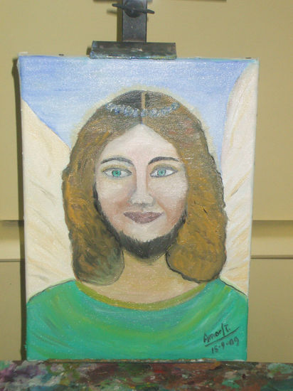 42-ANGEL DEL AMOR,CHAMUEL Oil Canvas Portrait