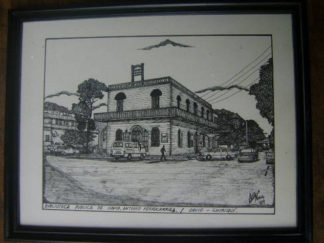 BIBLIOTECA PUBLICA DE DAVID, ANTIGUO FERROCARRIL DE CHIRIQUI Ink