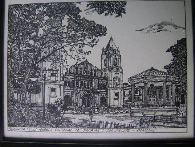 IGLESIA CATEDRAL DE LA CIUDAD DE PANAMA, CASCO VIEJO, SAN FELIPE Tinta