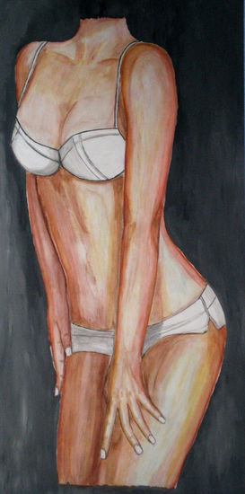 Busto Acrylic Panel Figure Painting