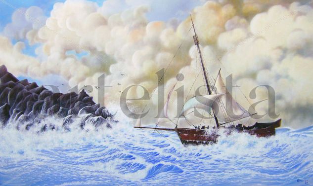 O vento só leva quem se deixa levar... Oil Canvas Marine Painting