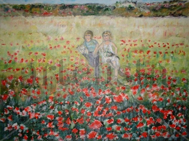 Amapolas 2 Oil Canvas Landscaping