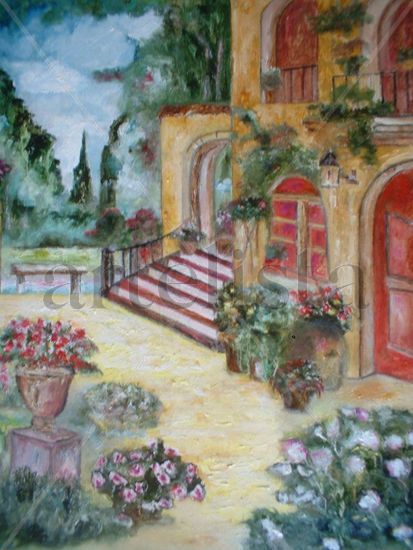 Puente Romano Oil Canvas Landscaping