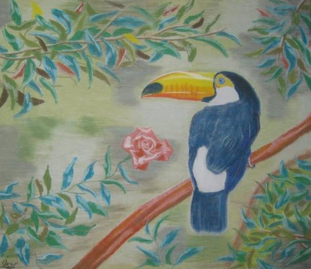 Tucan Pastel Canvas Animals