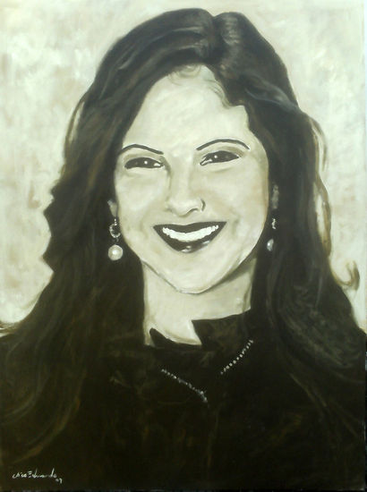 retrato em preto e branco Acrylic Canvas Portrait