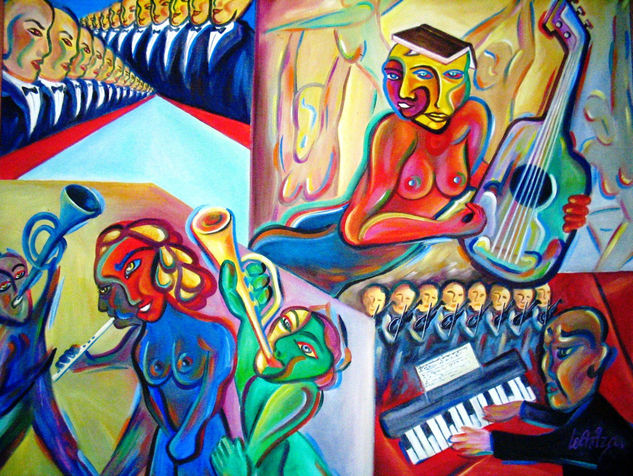 CONCIERTO MUSICAL Oil Canvas Others