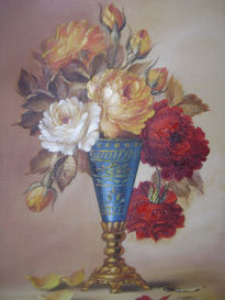 Vaso com rosas