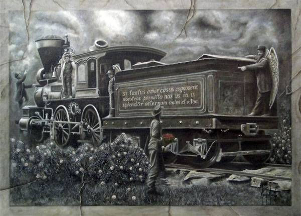 Tranvía del tiempo Oil Canvas