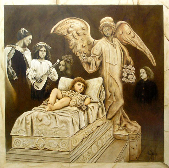 Muerte y resurrección de Ana María Oil Canvas