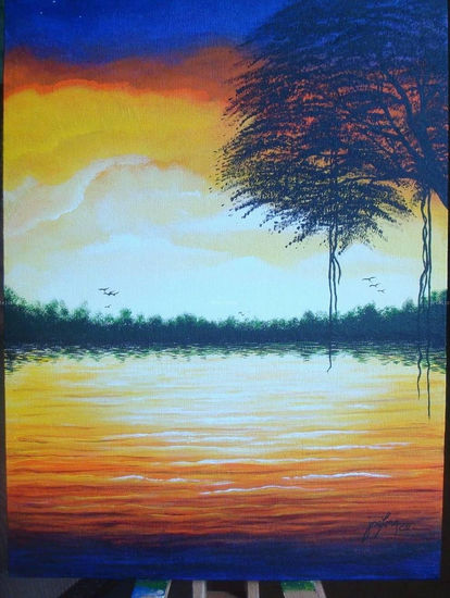 anochecer Acrylic Canvas Landscaping