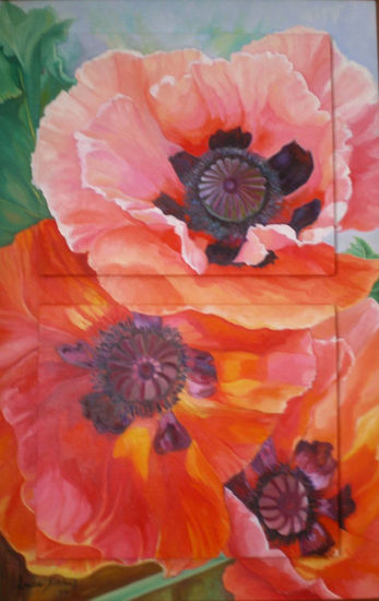 amapolas rojas Oil Canvas Floral Painting