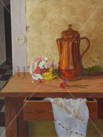 Buenos Dias Oil Canvas Still Life Paintings