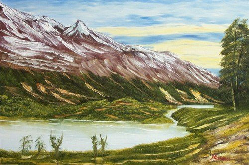 Lago Nadsen Oil Canvas Landscaping