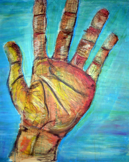 Mano de Arena Acrylic Card Figure Painting