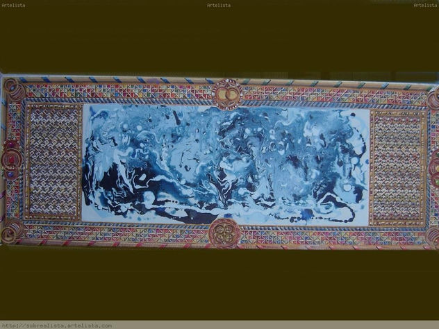 ornamentacion en azul y blanco