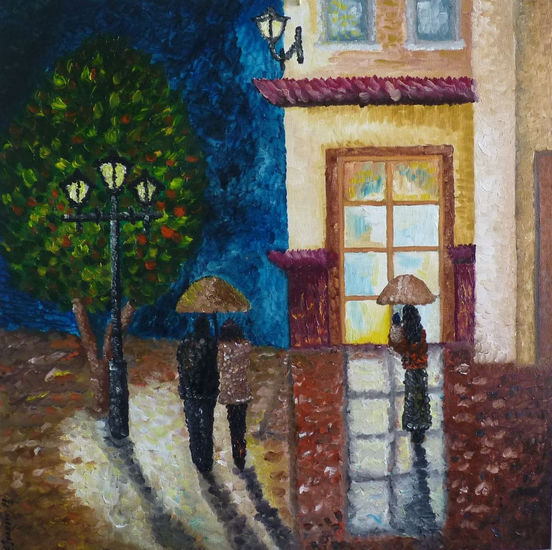 Noche en Paris Oil Canvas Others