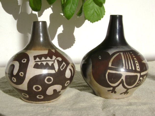floreritos con motivos ancestrales