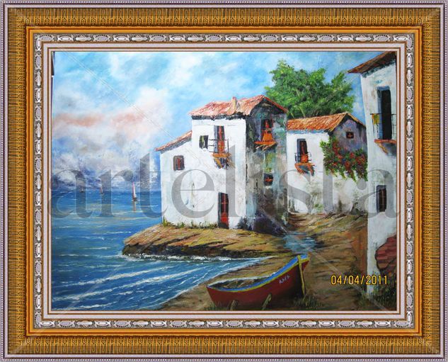 Pueblo marinero Oil Canvas Marine Painting