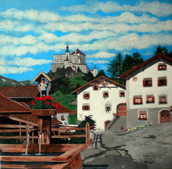 Tarasp Acrylic Canvas Landscaping