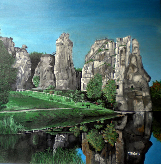 Kultstätte Externsteine Acrylic Canvas Landscaping