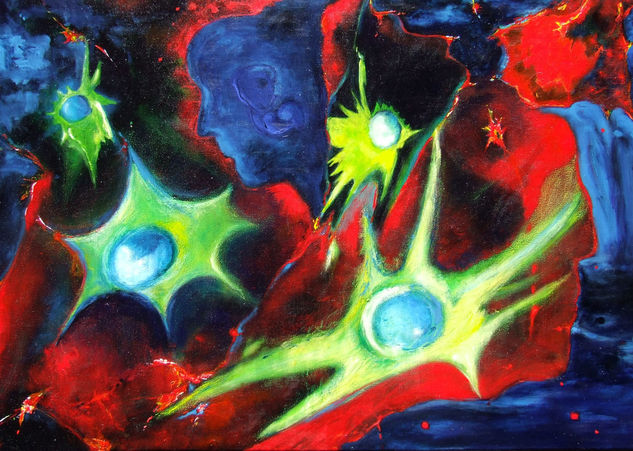 neuronal Acrylic Canvas Landscaping