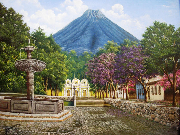 Alameda del Calvario Oil Canvas Landscaping