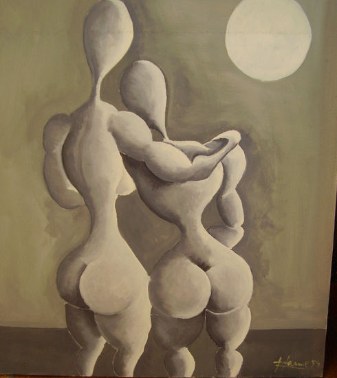 MIRANDO LA LUNA Oil Canvas Others