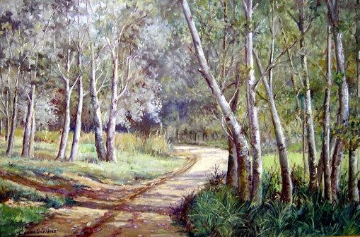 caminito tranquilo Oil Canvas Landscaping