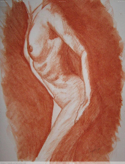 Desnudo 1 Watercolour Paper Nude Paintings