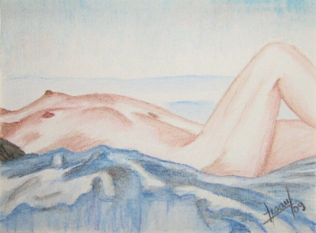 Desnudo 6 Watercolour Paper Nude Paintings