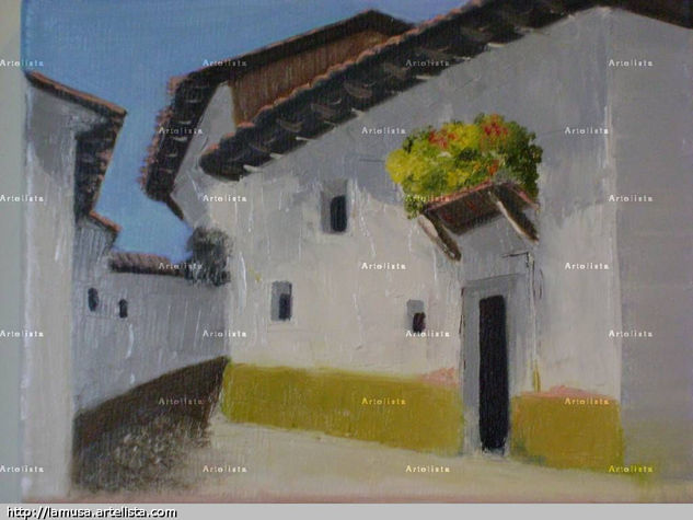 callecita de Mojacar - Andalucia Oil Canvas Landscaping