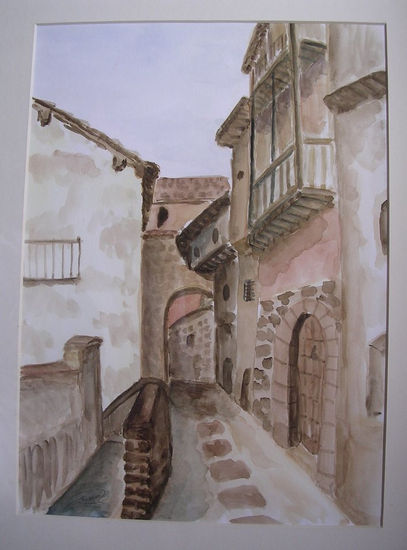 calle Albarracin Watercolour Paper Landscaping