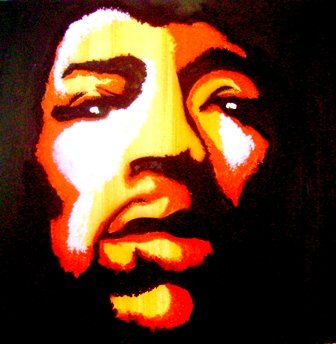 Jimi Hendrix Acrylic Canvas Portrait