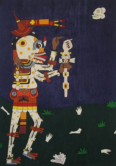 La Muerte Acrylic Panel Figure Painting