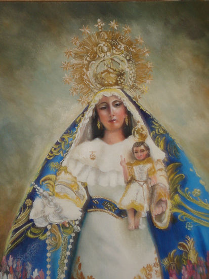 virgen maria algaida Óleo Lienzo Paisaje