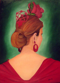 Flamenca en rojo