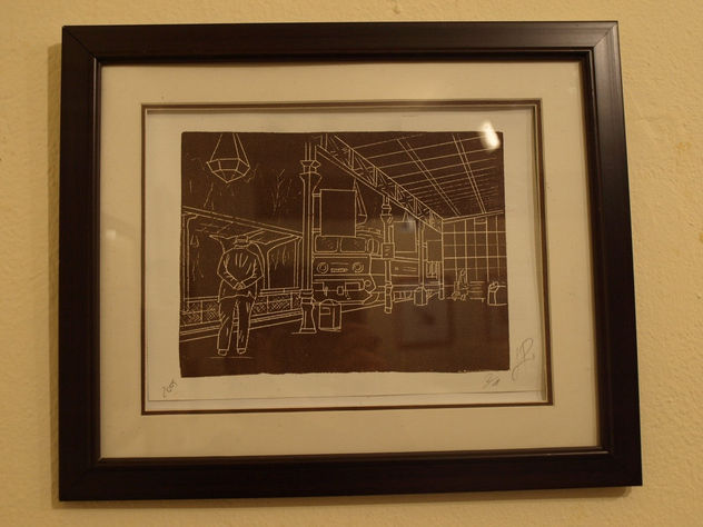 ESPERANDO AL TREN (RUMANIA) 36X29CM