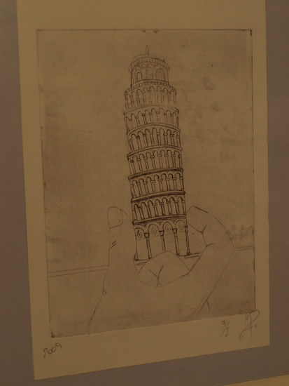 TORRE INCLINADA (PISA, ITALIA) 30X24 CM Etching Process