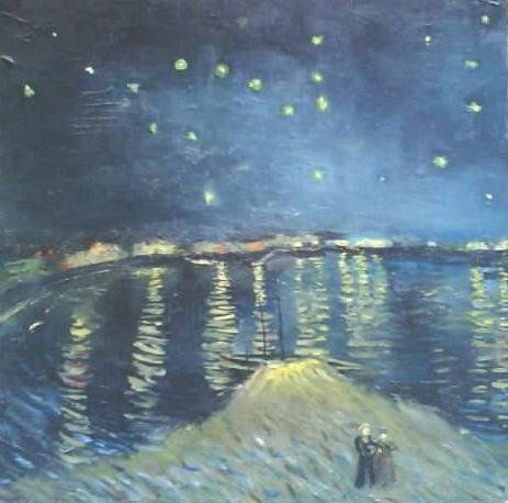 Noche estrellada sobre el Rhone