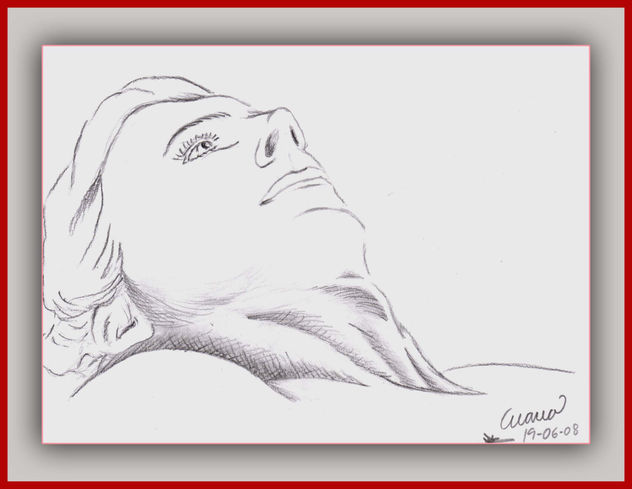 escorzo  cabeza femenina