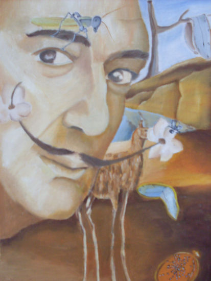 Homanaje a Dalí Óleo Lienzo Retrato