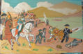 Napoleón en la batalla de Rivoli,óleo sobre madera 60x40 de Crespo