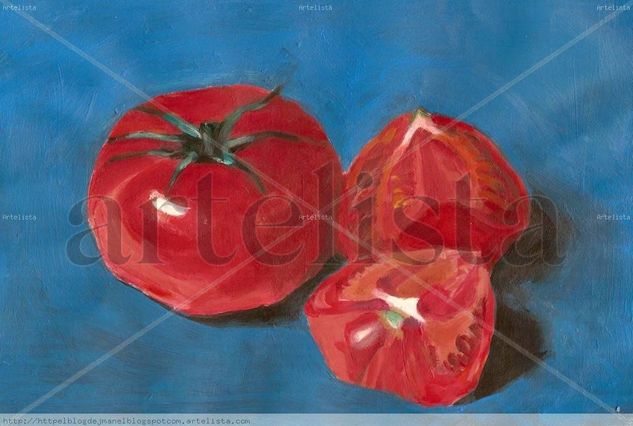 Aquí hay tomate Acrylic Paper Still Life Paintings