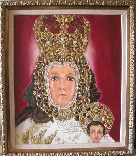 VIRGEN DE LA CONSOLACIÓN Oil Canvas Portrait