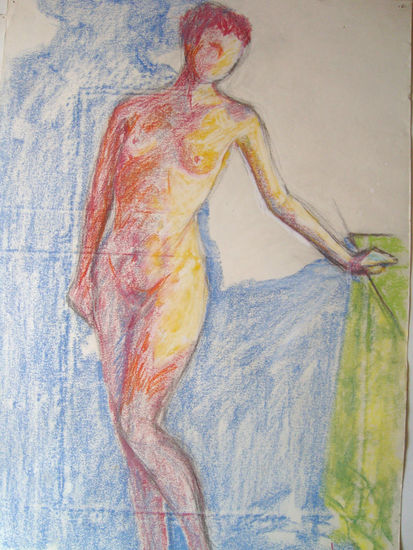 desnudo 1987 Pastel Canvas Nude Paintings