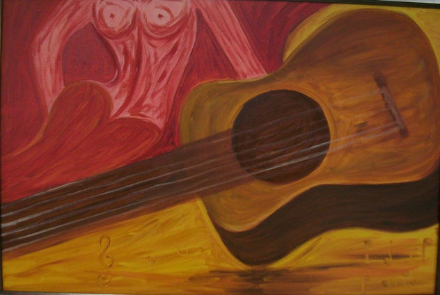 mujer y guitarra