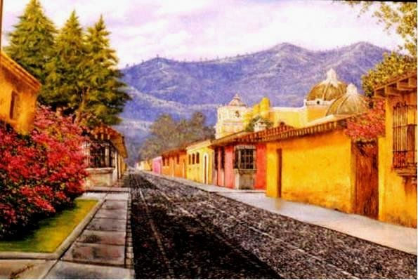 CALLE DE LA ADUANA REAL Oil Canvas Landscaping