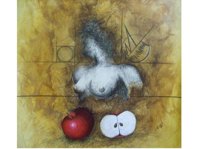 La venus de la manzana Mixed Media