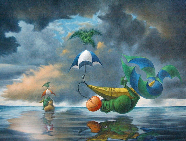 El reflejo del viaje Oil Canvas Marine Painting