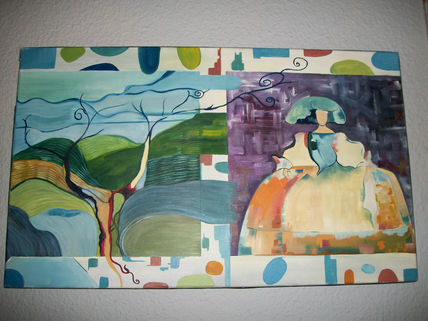 La menina y el arbol